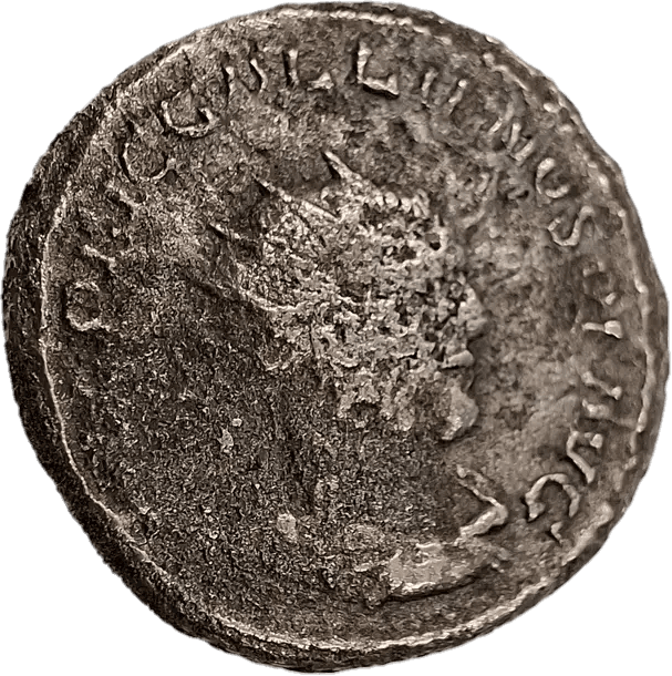 Anverso da moeda TH-N-0026 — Galieno. Antoniniano PIETAS AVGG. Samosata, 255 a 256 d.C. RIC V.1 447c