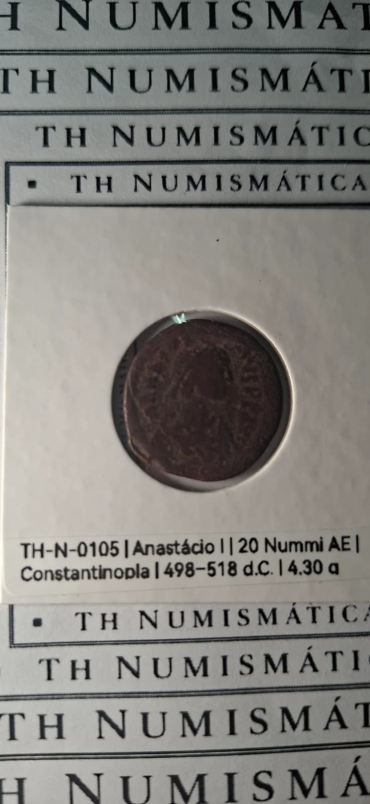 Complementar da moeda TH-N-0105 — Anastácio I. 20 nummi. Meio follis