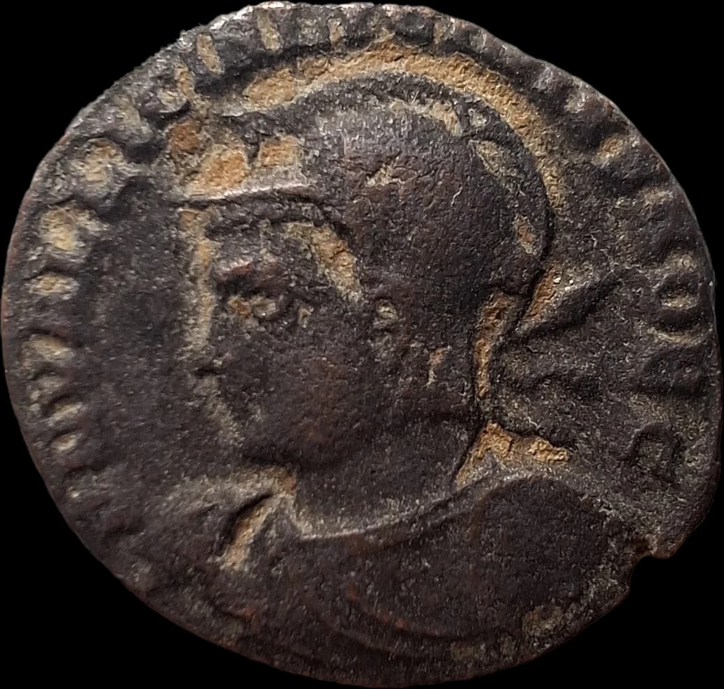 Anverso da moeda TH-N-0106 — Licínio II como César. Follis ou nummus
