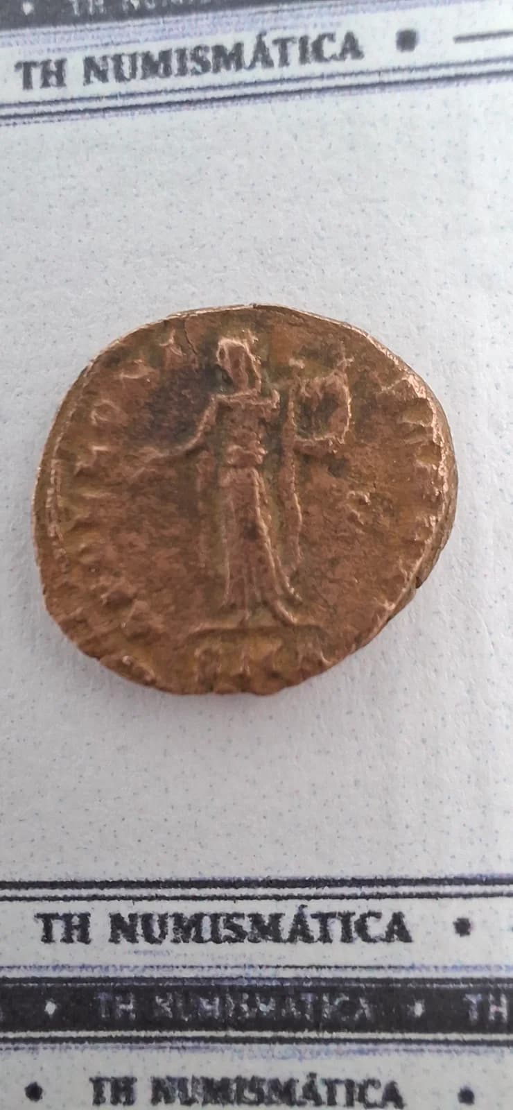 Reverso ampliado da moeda TH-N-0228 — Maximino II. Fração AE, emissão de perseguição